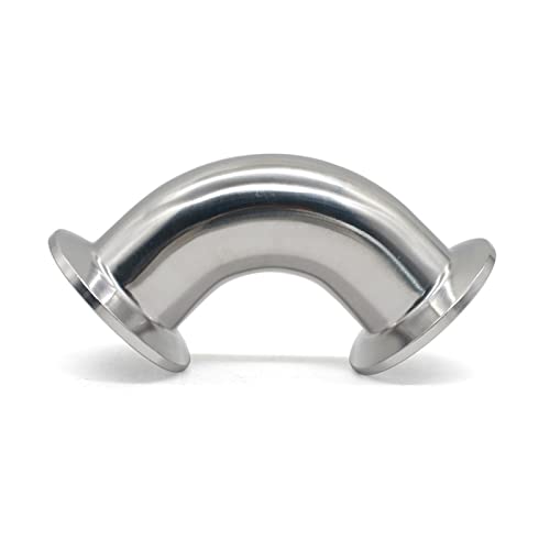 BAFAFA Drei Clip-Ellenbogen-Edelstahl SS304 316L 90. Grad-Ellbogen 19mm-102mm Princh-Armaturen hausgemacht 3/4 "1" 1,5 "2" 2,5 "3" 4" (Color : SS316L, Size : 51mm Ferrule64mm) von BAFAFA
