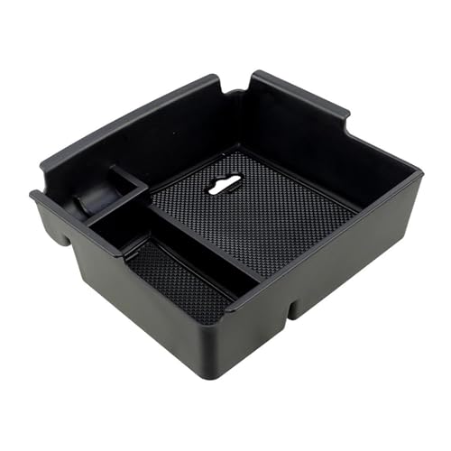 BAFAFA Für SsangYong Für Musso 2019 2020 2021 2022 2023 Schwarz Auto Front Center Konsole Armlehne Lagerung Handschuh Box Organizer Fach ABS Aufkleber Rahmenverkleidung Zubehör von BAFAFA