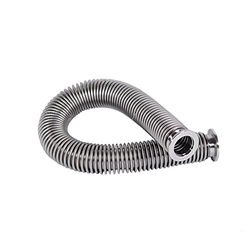 BAFAFA KF16. Normaler Typ 100-1000mm Hohe Vakuumbalg Edelstahl 304 Vakuumflanschanschluss Faltenbalg Rohrleitung Anschlussstück (Color : Silver, Size : 500mm long) von BAFAFA