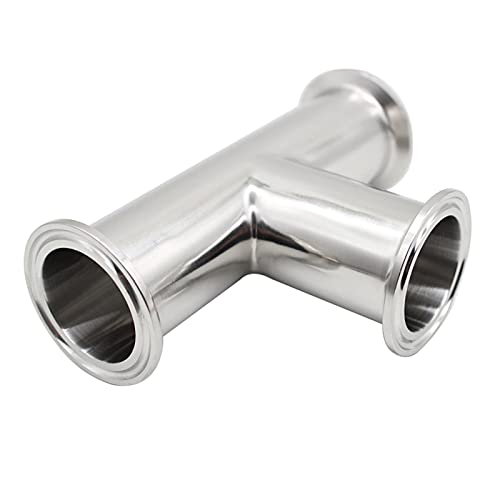 BAFAFA OD19mm-102mm Edelstahl SS304 316L Sanitär 3 Wege Tee Ferrule 1.5 "2" 3 "4 "OD50.5-119mm Passen 1,5 "-4" Tri Clamp (Size : SS304, Color : 102mmx Ferrule 119) von BAFAFA