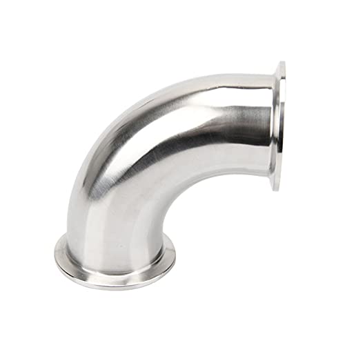 BAFAFA Tri Clamp 3/4 '' 1 '' 1,5 '' 2 '' 2,5 '' 3 '' 4 '' '' Rostfreier Stahl SS304 316L Sanitär 90 Grad Ferrule Ellbogenrohranpassung (Color : SUS 316L, Size : 76mm x ferrule 91) von BAFAFA