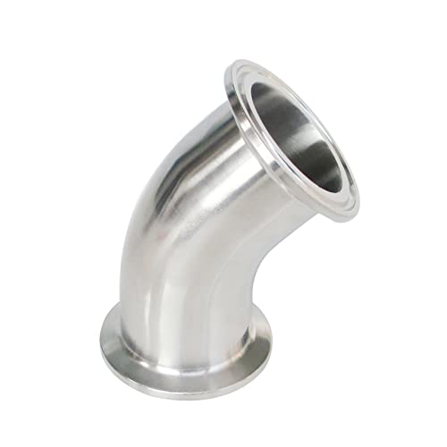 BAFAFA Tri Clamp 3/4 '' 1 '' 1,5 '' 2 '' 2,5 '' 3 '' 4 '' '' Sanitär 45 Grad Ferrule Ellbogen SSS304 Rostfreier Stahl (Size : 45mm x Ferrule 64) von BAFAFA