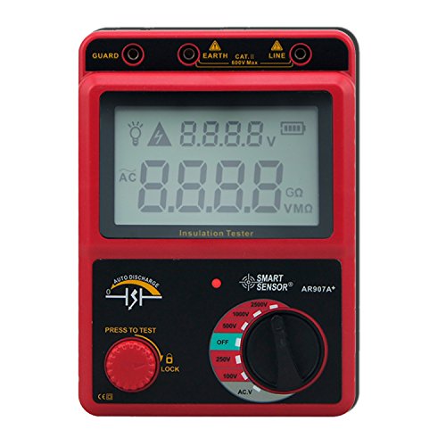 100~2500 V Digitale Hochspannungsisolationstester Megohmmeter AC/DC Spannungsprüfer Ohm Meter AR907A + 100~2500 V Digitale Hochspannungsisolationstester Megohmmeter AC/DC Spannungsprüfer Ohm Meter AR907A + von BAFEIYA