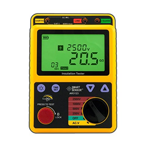 250~2500 V Digital Hochspannungsisolationswiderstand Tester Megohmmeter Spannungsprüfer Ohm Meter AR3123 250~2500 V Digital Hochspannungsisolationswiderstand Tester Megohmmeter Spannungsprüfer Ohm Meter AR3123 von BAFEIYA