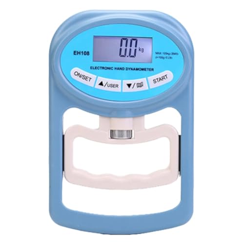 265Lbs/120Kg Grip Strength Tester Digital Hand Dynamometer Grip Strength Meter USB LCD Bildschirm Hand Grip for Power Training(Blue) von BAFEIYA