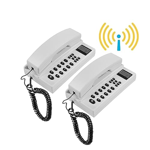 BAFEIYA 2,4 GHz 433 MHz kabelloses Audio-Intercom-System, sichere Telefonhörer, erweiterbar for Lager, Büro, Zuhause(White-2 Piece) von BAFEIYA
