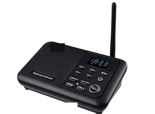 BAFEIYA 22-Kanal-FM-Funk-Gegensprechanlagen for Privathaushalte, Geschäftsbüros, 1,6 km Reichweite, Anrufe und Anrufe von Raum zu Raum. Sprechsystem(1Unit Black) von BAFEIYA