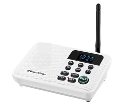 BAFEIYA 22-Kanal-FM-Funk-Gegensprechanlagen for Privathaushalte, Geschäftsbüros, 1,6 km Reichweite, Anrufe und Anrufe von Raum zu Raum. Sprechsystem(1Unit White) von BAFEIYA