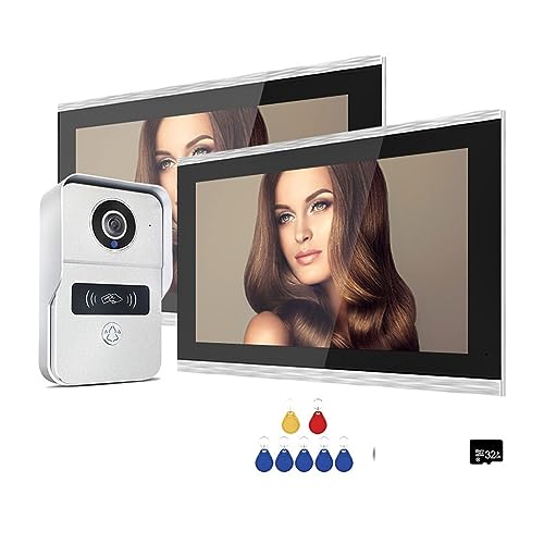 BAFEIYA 2MP 1080P 10-Zoll Video Intercom Touchscreen Große Tuya Drahtlose POE Verdrahtete Türklingel for Villa Wohnung RFID Access Control(1v2) von BAFEIYA