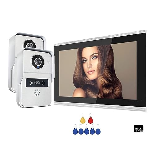 BAFEIYA 2MP 1080P 10-Zoll Video Intercom Touchscreen Große Tuya Drahtlose POE Verdrahtete Türklingel for Villa Wohnung RFID Access Control(2v1) von BAFEIYA