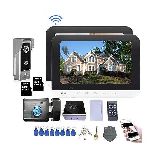 BAFEIYA Drahtlose Gegensprechanlage 7 Zoll Video-Türsprechanlage mit Elektroschloss inklusive Zwei Innenmonitoren for Tuya Smart Home Security System BAFEIYA Drahtlose Gegensprechanlage 7 Zoll Video-Türsprechanlage mit Elektroschloss inklusive Zwei Innenmonitoren for Tuya Smart Home Security System von BAFEIYA