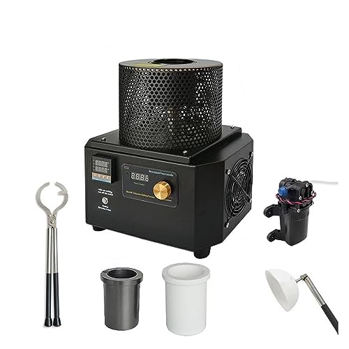 BAFEIYA Edelstein-Facettiermaschine 1200 Grad 1–3 kg tragbare schnelle Erwärmung Temperaturregelung Induktionsschmelzofen Goldschmelzmaschine Schmuckherstellungswerkzeug(MM-TC-2000 Set A) von BAFEIYA