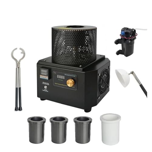 BAFEIYA Edelstein-Facettiermaschine 1200 Grad 1–3 kg tragbare schnelle Erwärmung Temperaturregelung Induktionsschmelzofen Goldschmelzmaschine Schmuckherstellungswerkzeug(MM-TC-3000 Set B) von BAFEIYA