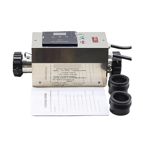 BAFEIYA Schwimmbadheizung 3KW Pool Heizung Elektrische Schwimmbad Und SPA Bad Heizung Wanne Warmwasserbereiter Thermostat Schwimmbad Zubehör von BAFEIYA