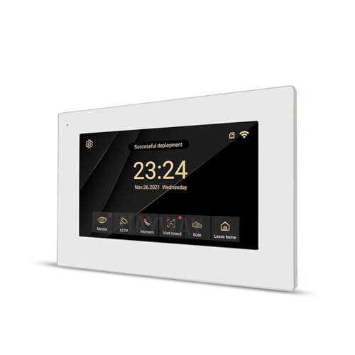 BAFEIYA Tuya Smart Home Video Intercom System 7 Zoll Touchscreen Türsprechanlage Zugang mit 1080P 110° kabelgebundener Türklingelkamera(R6-M503WA) von BAFEIYA