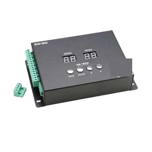 Bühnen-DJ-Lichtsteuerung, Lichtmischpult SW-301U 5CH Ausgang DMX512 Progmierbarer Pixellicht-Controller, UCS512 TM512 SM16512 Hi512 Ein-Tasten-Adressschreiber von BAFEIYA