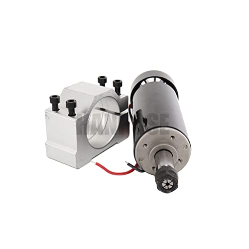 CNC-Spindelmotor-Kit 0,5 kW Klemmen Luftgekühlt Luftgekühlte Spindel ER11 Spannfutter CNC 500 W Spindelmotor + Netzteil Drehzahlregler(Set 3) von BAFEIYA