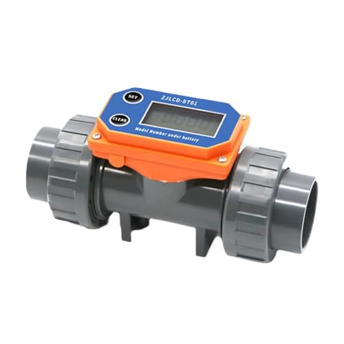 Digitaler Durchflussmesser Batteriebetriebener digitaler PVC-Durchflussmesser DN15-DN50 Rohrflüssigkeitsdurchflusssensor for die Inline-Messung von Wasserbewässerungsabwasser(DN40) von BAFEIYA