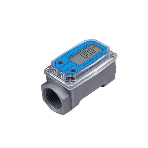 Digitaler Durchflussmesser K24 LCD-Kraftstoff, einfach zu bedienende Werkzeuge, elektronische Digitalanzeige, hochpräziser Mehrzweck-Durchflussmesser aus Aluminiumlegierung(6 min) von BAFEIYA