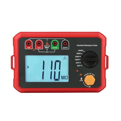 Digitaler Isolationswiderstandstester 1000V 2500V Megger Digital Earth Ground Isolationswiderstandstester Professionelles Megohmmeter Ohm Meter Megohmmeter-Tester von BAFEIYA