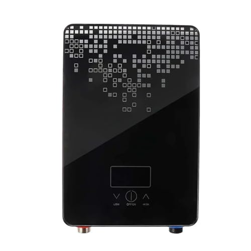 Elektrischer Durchlauferhitzer Elektrischer Warmwasserbereiter, Durchlauferhitzer, Durchlauferhitzer, Badezimmer, Durchlauferhitzer, Duschset, Thermostat, Sicher, Intelligent, Automatisch(Noir) von BAFEIYA