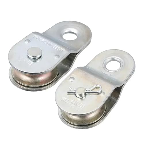 Hebehakenbefestigung 2 Pcs Einzelne Rolle Stahl Hängen Draht Abschleppen Rad Heben Draht Kabel Pulley for Maschine Industrie Kran von BAFEIYA
