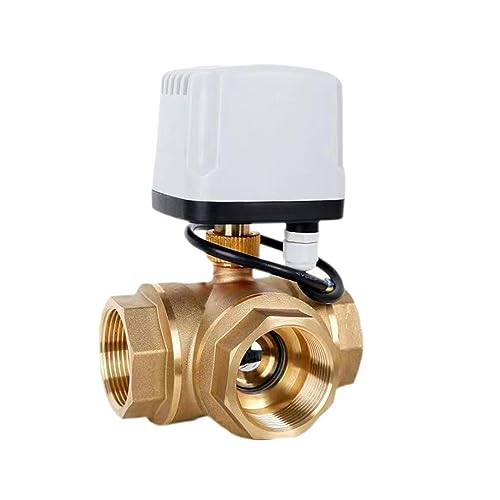 Kugelhahn 1/2" 3/4" 1" 1-1/4" 1-1/2" 3 Wege IP65 Wasserdichter motorisierter Kugelhahn 3-Draht 2 Steuerung T/L Typ Messing Elektrischer Kugelhahn(DN20,T TYPE_12) von BAFEIYA