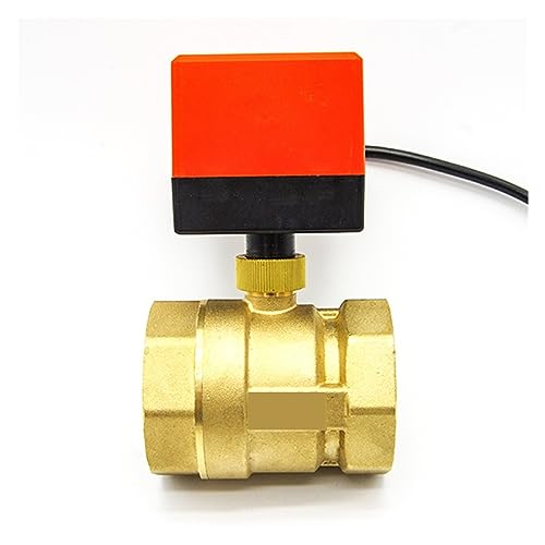Kugelhahn 1/2" 3/4" 1" 2" motorisierter Kugelhahn 3-Draht 2-Punkt-Steuerung Messing elektrischer Kugelhahn for Gas Wasser Öl(2",12VDC) von BAFEIYA
