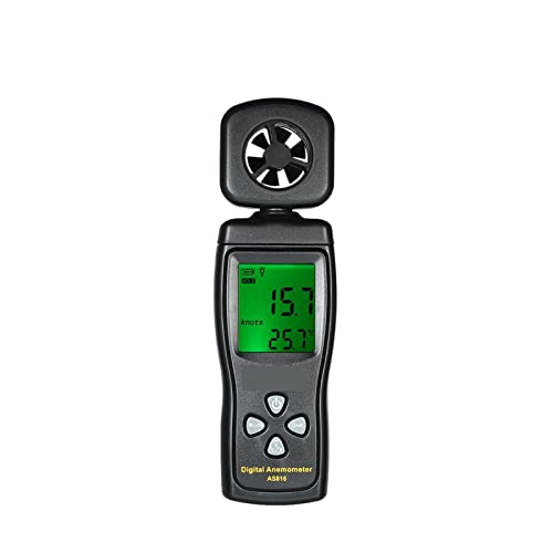 Mini-Anemometer LCD Digital Windgeschwindigkeitsmesser Luftgeschwindigkeit Temperaturmessung mit Hintergrundbeleuchtung von BAFEIYA