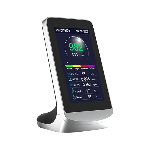 Partikelzähler zur Überwachung der Luftqualität Indoor-Multifunktions-Luft-TVOC-Gasqualitätsmonitor CO2-Kohlendioxid-Sensor-Analysator-Messgerät mit hoher Empfindlichkeit von BAFEIYA