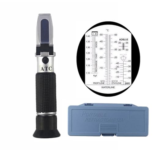 Refraktometer 4 in 1 ATC Refraktometer Frostschutzmittel Kühlmittel Tester Motor Flüssigkeit Propylen Ethylen Glykol Detektor Auto Sauber Batterie Test von BAFEIYA