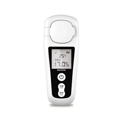 Refraktometer Automatisches Refraktometer, digitales Zuckermessgerät, 0 – 55%, Bereich 0,2% Genauigkeit, Zuckermessgerät, wiederaufladbar von BAFEIYA
