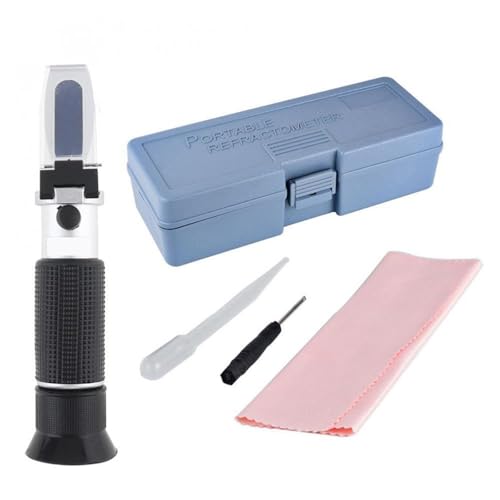 Refraktometer Handrefraktometer, Hydrometer zur Weinherstellung und Bierbrauerei, Heimbrauset, Harnstoffkonzentration, Test des Zuckergehalts(Wine alcohol meter 0-40%) von BAFEIYA