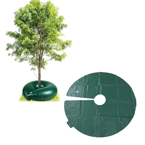 BAFOVY 10 Gallonen Baum-Bewässerungsring PVC Tropfbewässerungstasche für den Gartenbau, Wiederverwendbar (Green) von BAFOVY