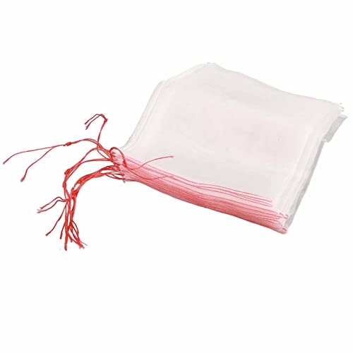 BAFOVY 10 Pcs Robuste Nylonpflanze Obstschutzbeutel, Kordelgitterbeutel für Tomaten, Auberginen, Melonen und Vogelschutz, Ideal für Gartenfruchtgemüse, Einfach zu Bedienen mit (45 * 30 cm) von BAFOVY