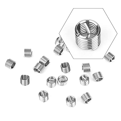 BAFOVY 100-pcs-Gewinde Reparatureinsatz Helical Coil M5x0.8 Edelstahl 304 für Aluminium Kunststoff Holz Restauriert das Drehmoment der Ursprünglichen Schraubengröße mit Tang (M5*0,8 * 1,5d) von BAFOVY