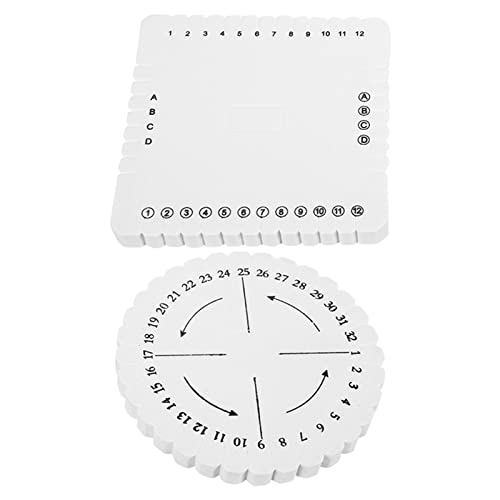 BAFOVY 2 Runde Geflochtene Scheiben Kumihimo Perlenkabel Flechtplatte Leicht zu Lernen für DIY -Handwerksschmuck mit EVA -Material (S) von BAFOVY