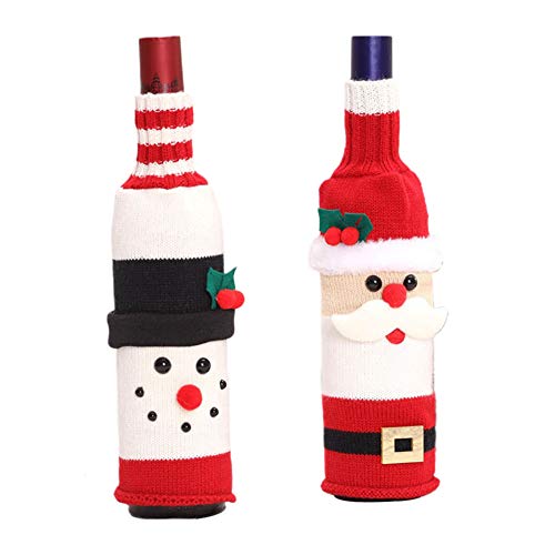 BAFOVY 2 Weinflaschenhüllen, Weihnachtsrentier Santa Schneemann, Festliche Partydekoration für Normale Weinflaschen für zu Hause, Hotellobby, Restaurant oder Weihnachtsfeier BAFOVY 2 Weinflaschenhüllen, Weihnachtsrentier Santa Schneemann, Festliche Partydekoration für Normale Weinflaschen für zu Hause, Hotellobby, Restaurant oder Weihnachtsfeier von BAFOVY