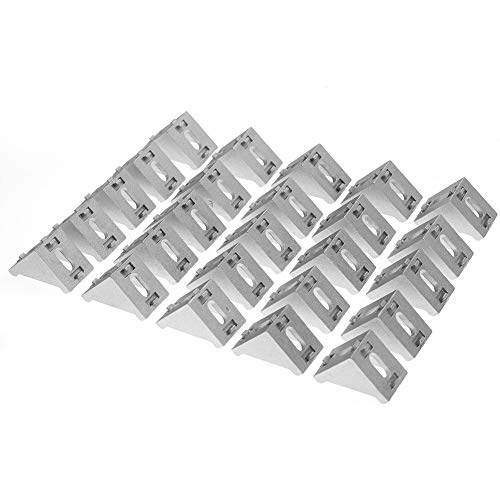 BAFOVY 4040 Corner Bracket, 25PCS Aluminum Angle Brace L-Shaped Right Angle Joint Fastener Connector, for 4040 Aluminum Extrusion Profile Frame Structure, Furniture, Projects von BAFOVY