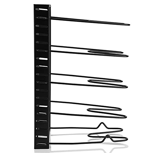 BAFOVY Bratpfanne Organizer Pan Storage Rack Cookware Ständer Halter Einstellbare Höhe Multi -Tier -Potpfannendecker Organizer mit Robustem Eisenrahmen für Küchenarbeitsplatte Schrankschrank von BAFOVY