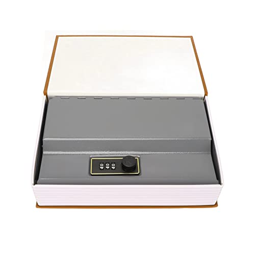 BAFOVY Buch Safe Diversion Storage Box mit Kombination Schloss für Geldmünzen Karten Schmuckausweis Dokumente Reise Wertvollen (BROWN) von BAFOVY