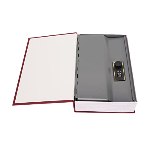 BAFOVY Buch Safe Diversion Storage Box mit Kombination Schloss für Geldmünzen Karten Schmuckausweis Dokumente Reise Wertvollen (Rot) von BAFOVY