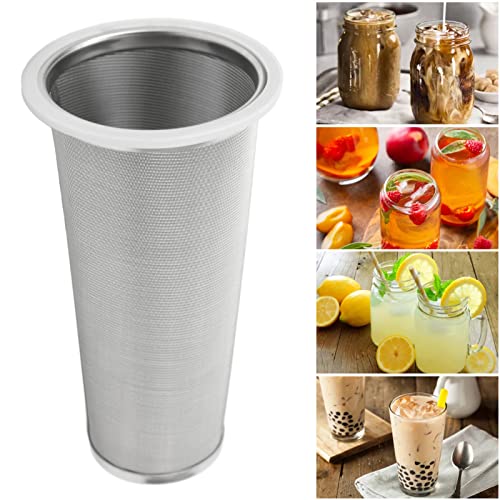BAFOVY Cold Brew Kaffeefilter, Edelstahl Kegel Kaffee Infuser Wieder Verwendbare Maschen Sieb für Mason Gläser mit Silikon Dichtung Auslaufs Icher (8 * 15 cm) von BAFOVY