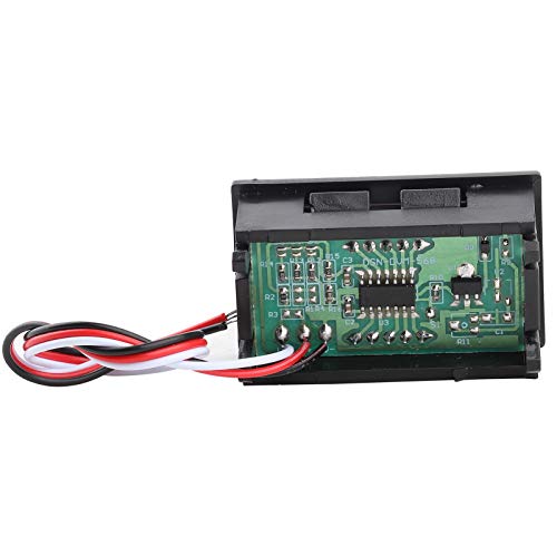 BAFOVY Digital Voltmeter, 0,56 Zoll 3 Draht-LED-Spannungsmesser mit Hellem Display, DC 0-100V-Messbereich für Haushaltsnutzung und -Projekte (Schriftbeleuchtung Farbe rot) von BAFOVY