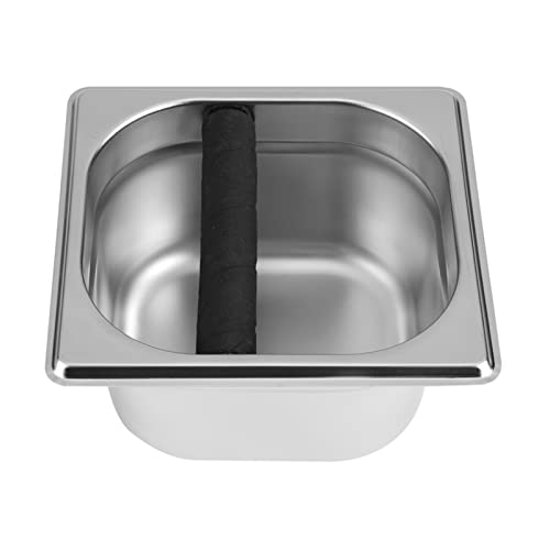 BAFOVY Edelstahl -Kaffee -Klopfbox, Große Kapazität, Austauschbarer Gummi Bar, Ideale Größe für den Haushalt und Professionelle Gebrauch, Deep Bowl Design, um den Arbeitsbereich mit Reibungslosen (S) BAFOVY Edelstahl -Kaffee -Klopfbox, Große Kapazität, Austauschbarer Gummi Bar, Ideale Größe für den Haushalt und Professionelle Gebrauch, Deep Bowl Design, um den Arbeitsbereich mit Reibungslosen (S) von BAFOVY