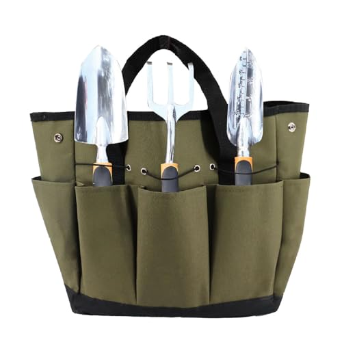 BAFOVY Garten-Tooltasche Garten-Haltertasche Gartenwerkzeug-Organizer mit Mehreren Taschen Große Kapazität Regenfestes Oxford-Gewebe für Outdoor Camping Gartenarbeit (Green) von BAFOVY