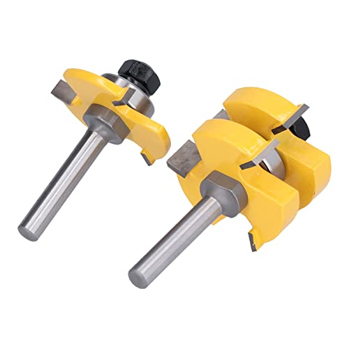 BAFOVY Hitzefeste PTFE -Beschichtung, 8 -mm Schaft Zungenrille Router Bit Set 3 Zähne T Form Verbinden Router Bits für Holzbearbeitungsschneider, Genaues Schneiden mit Aufbewahrungsboxen, von BAFOVY