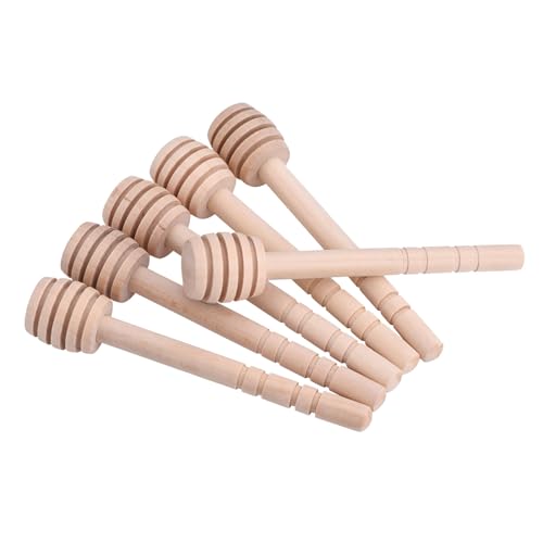 BAFOVY Holzhonigendaucher, 50pcs Mini -Glas -Abgabestange, Tiefe Rillen, Herkunftswerkzeug aus Holz, Leicht zu bedienen. Ideal Zum Sammeln von (Exquisit 10 cm) von BAFOVY