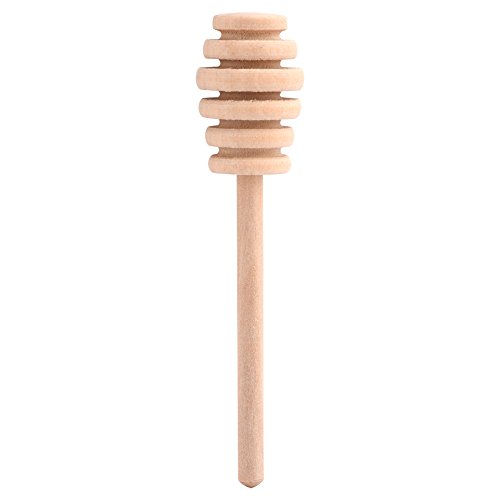 BAFOVY Holzhonigendaucher, 50pcs Mini -Glas -Abgabestange, Tiefe Rillen, Herkunftswerkzeug aus Holz, Leicht zu bedienen. Ideal Zum Sammeln von (Nehmen Sie den Honey King 10,5 cm) von BAFOVY