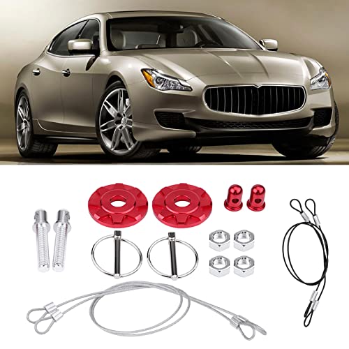 BAFOVY Hood Lock 2,5 "Universal CNC Aluminium Hood Pin Lock-Kit für Autofahrzeugrennen mit Selbstklebendem Klebeband Keine Bohrungen Erforderlich Anodized Finish Verbessert den Benutzerdefinierten von BAFOVY